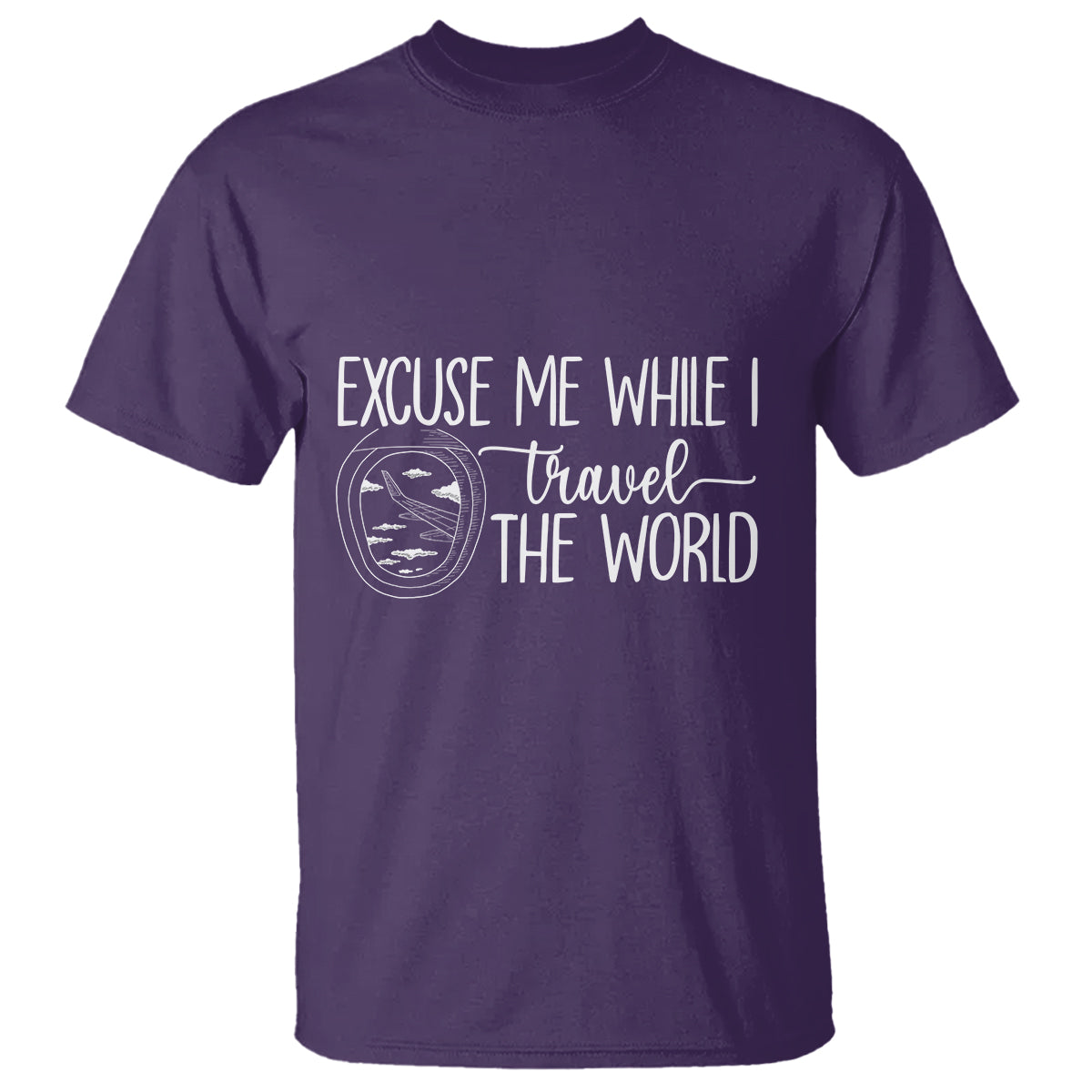 Funny Traveling T Shirt Excuse Me While I Travel The World - Wonder Print Shop