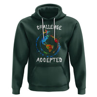 Travel Lover Hoodie Challenge Accepted World Map Traveling - Wonder Print Shop