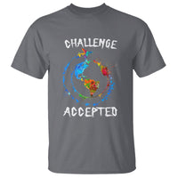 Travel Lover T Shirt Challenge Accepted World Map Traveling - Wonder Print Shop
