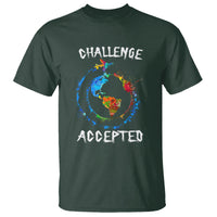 Travel Lover T Shirt Challenge Accepted World Map Traveling - Wonder Print Shop
