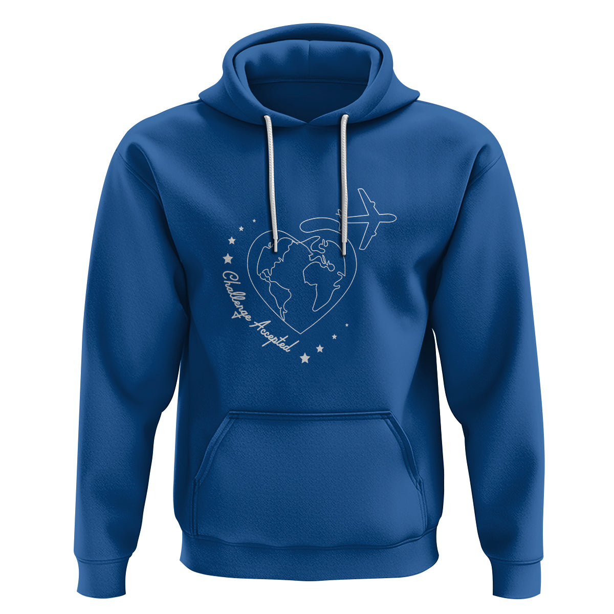 Travel Lover Hoodie Challenge Accepted World Map Traveling - Wonder Print Shop
