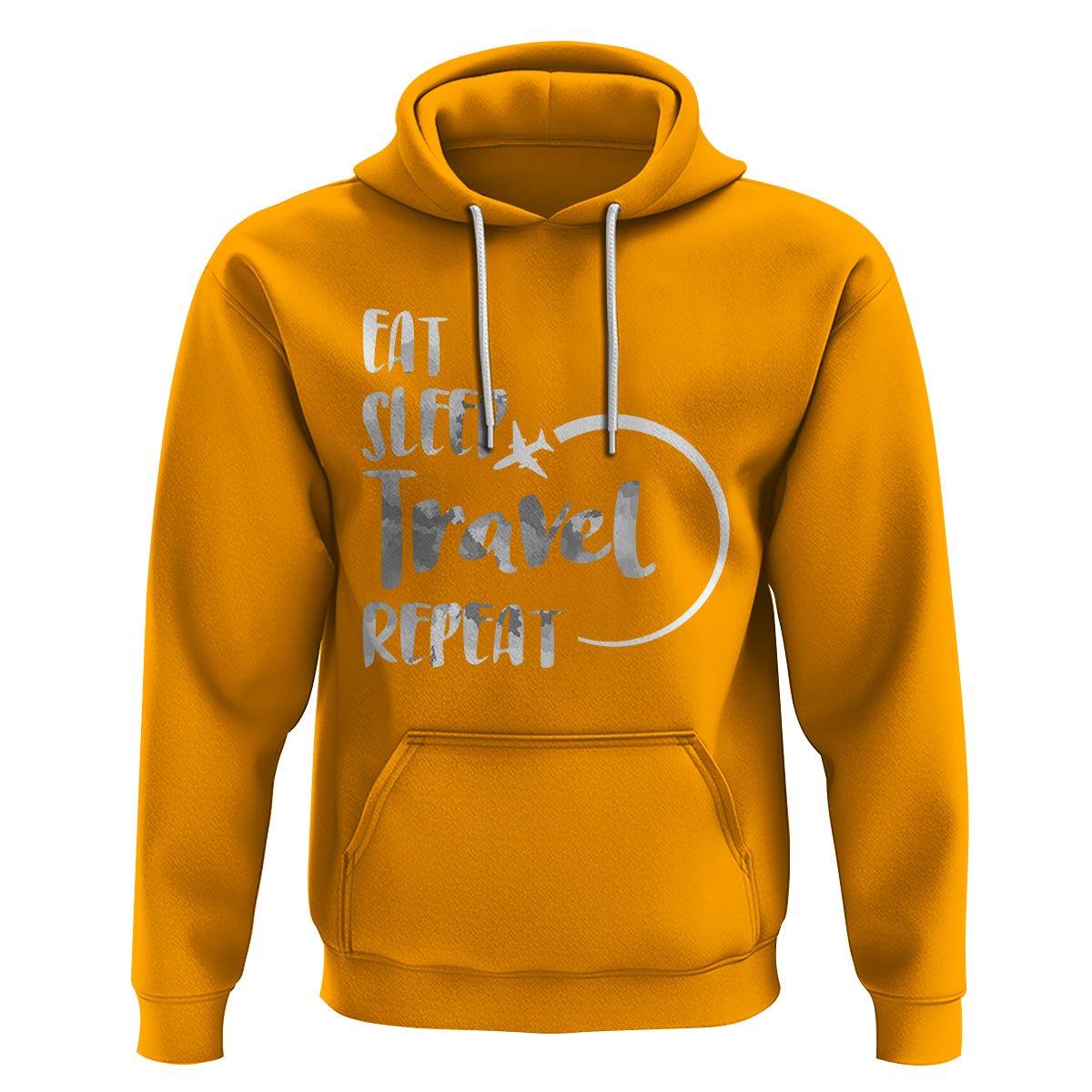 Funny Travelling Hoodie Eat Sleep Travel Repeat - Wonder Print Shop