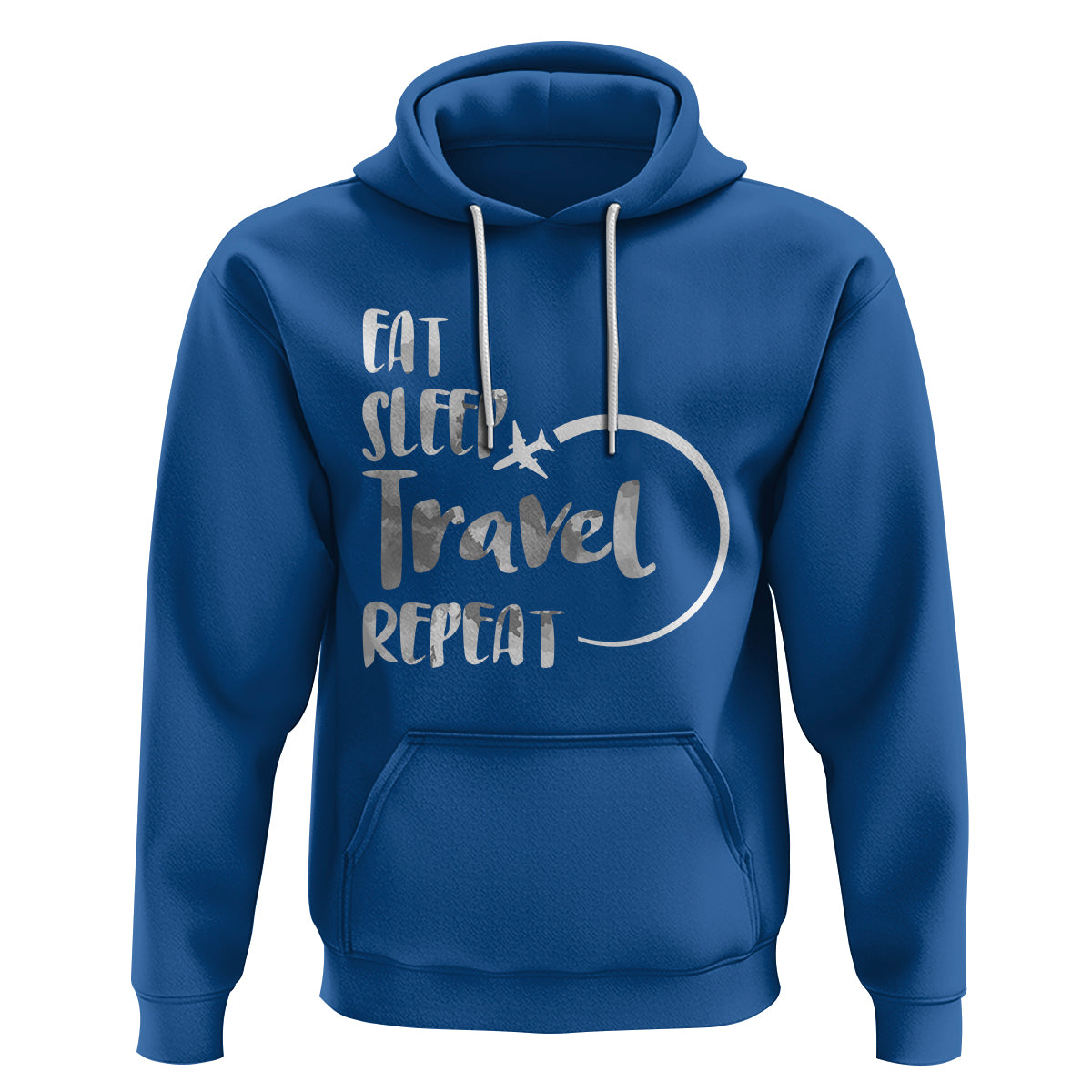 Funny Travelling Hoodie Eat Sleep Travel Repeat - Wonder Print Shop