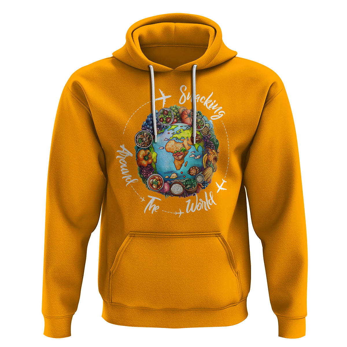 Travel For Food Lover Hoodie Snacking Around The World Traveling - Wonder Print Shop