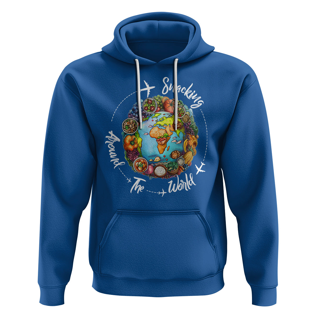 Travel For Food Lover Hoodie Snacking Around The World Traveling - Wonder Print Shop