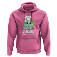 Travel For Food Lover Hoodie Snacking Around The World Traveling - Wonder Print Shop
