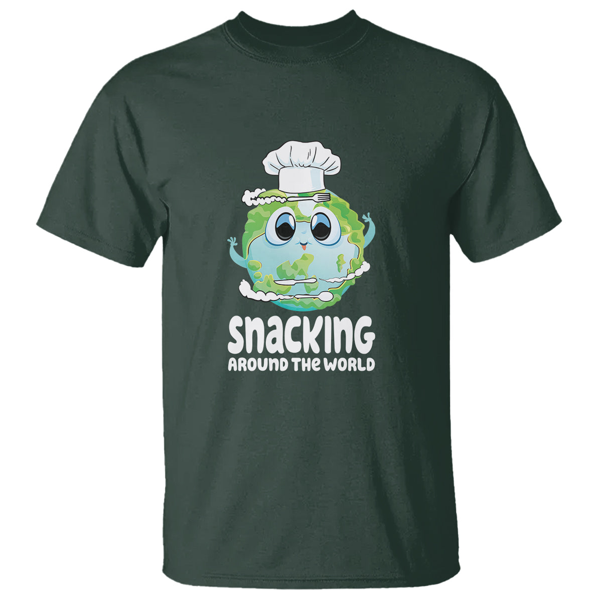 Travel For Food Lover T Shirt Snacking Around The World Traveling - Wonder Print Shop