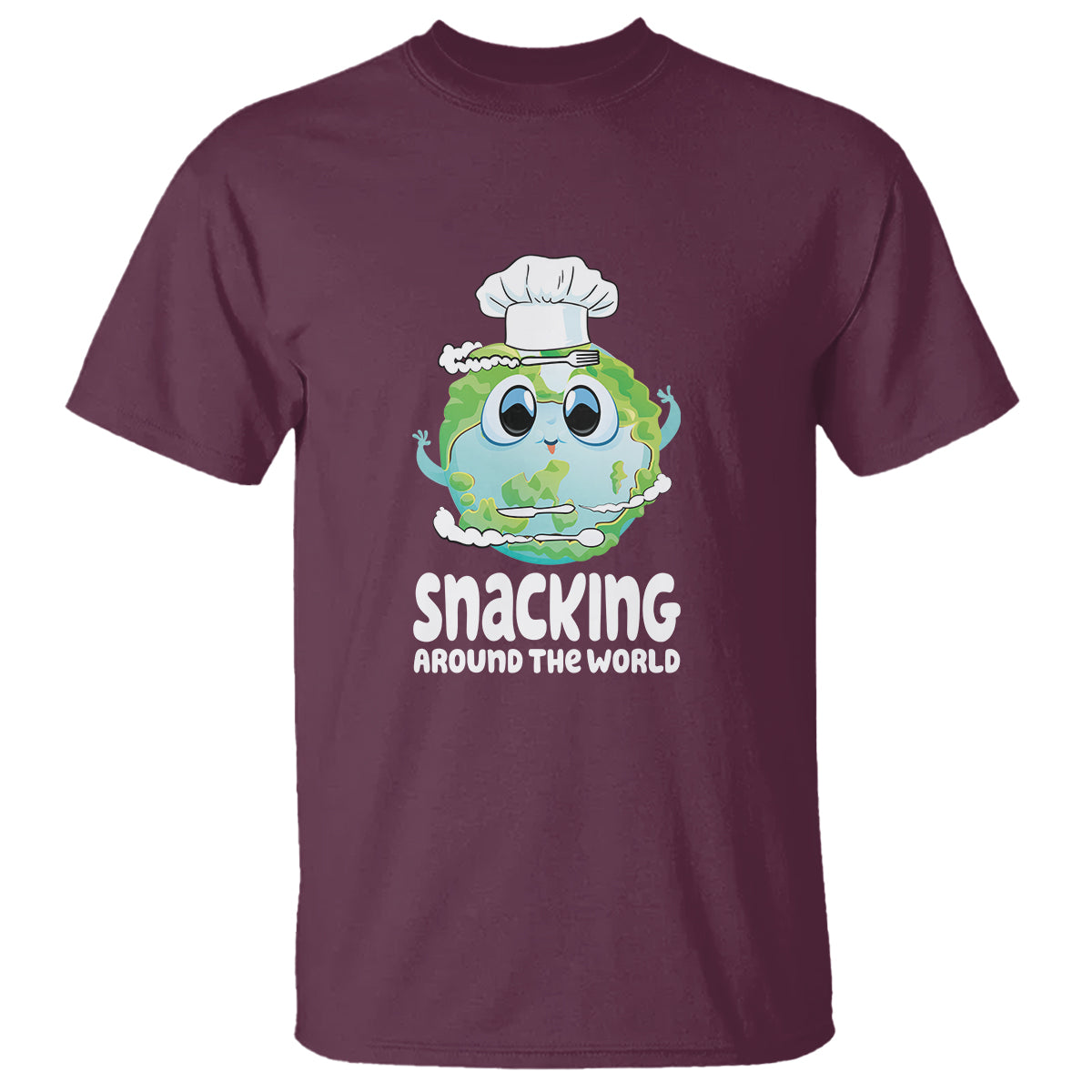 Travel For Food Lover T Shirt Snacking Around The World Traveling - Wonder Print Shop