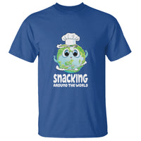 Travel For Food Lover T Shirt Snacking Around The World Traveling - Wonder Print Shop