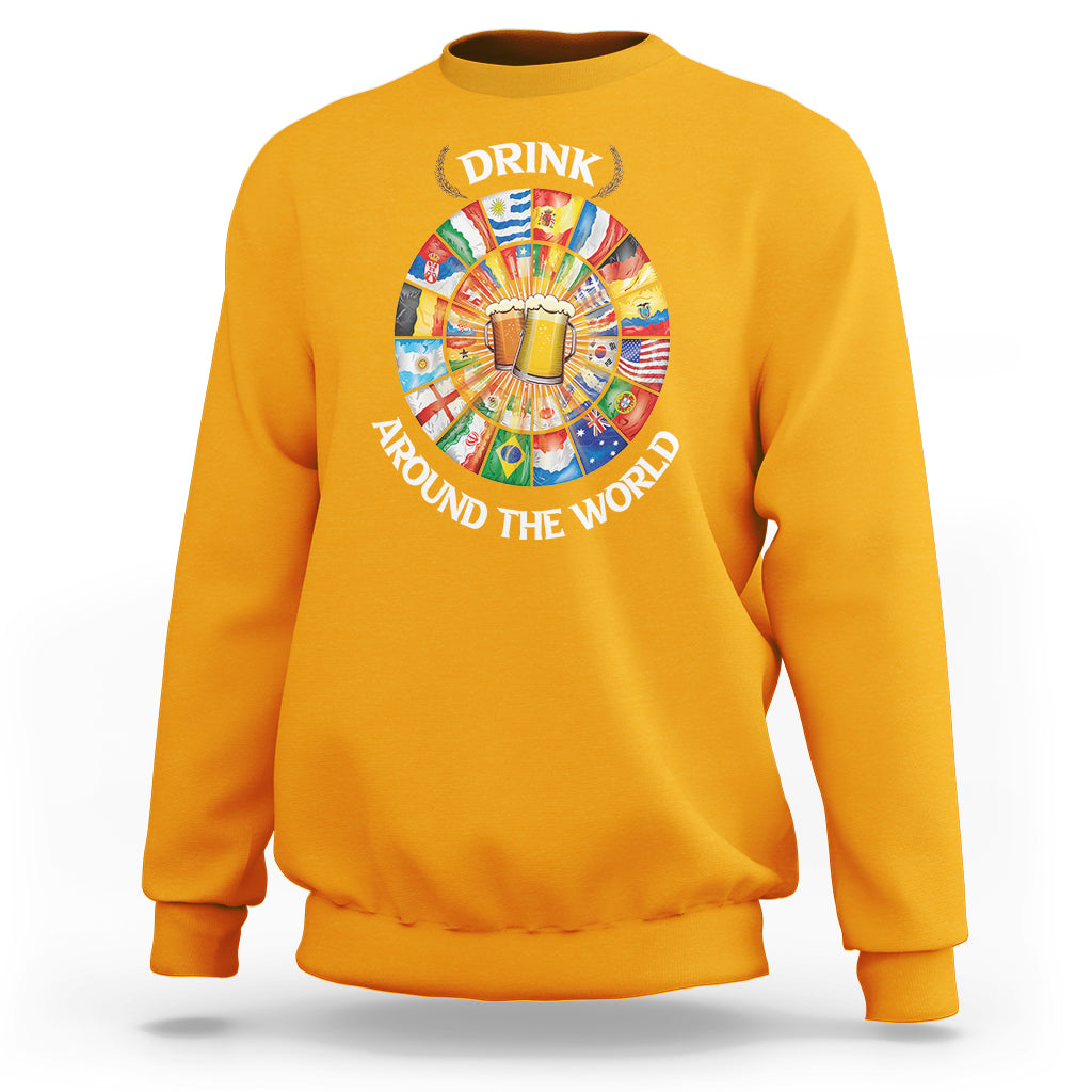 Travel For Beer Lover Sweatshirt Drinking Around The World Traveling - Wonder Print Shop