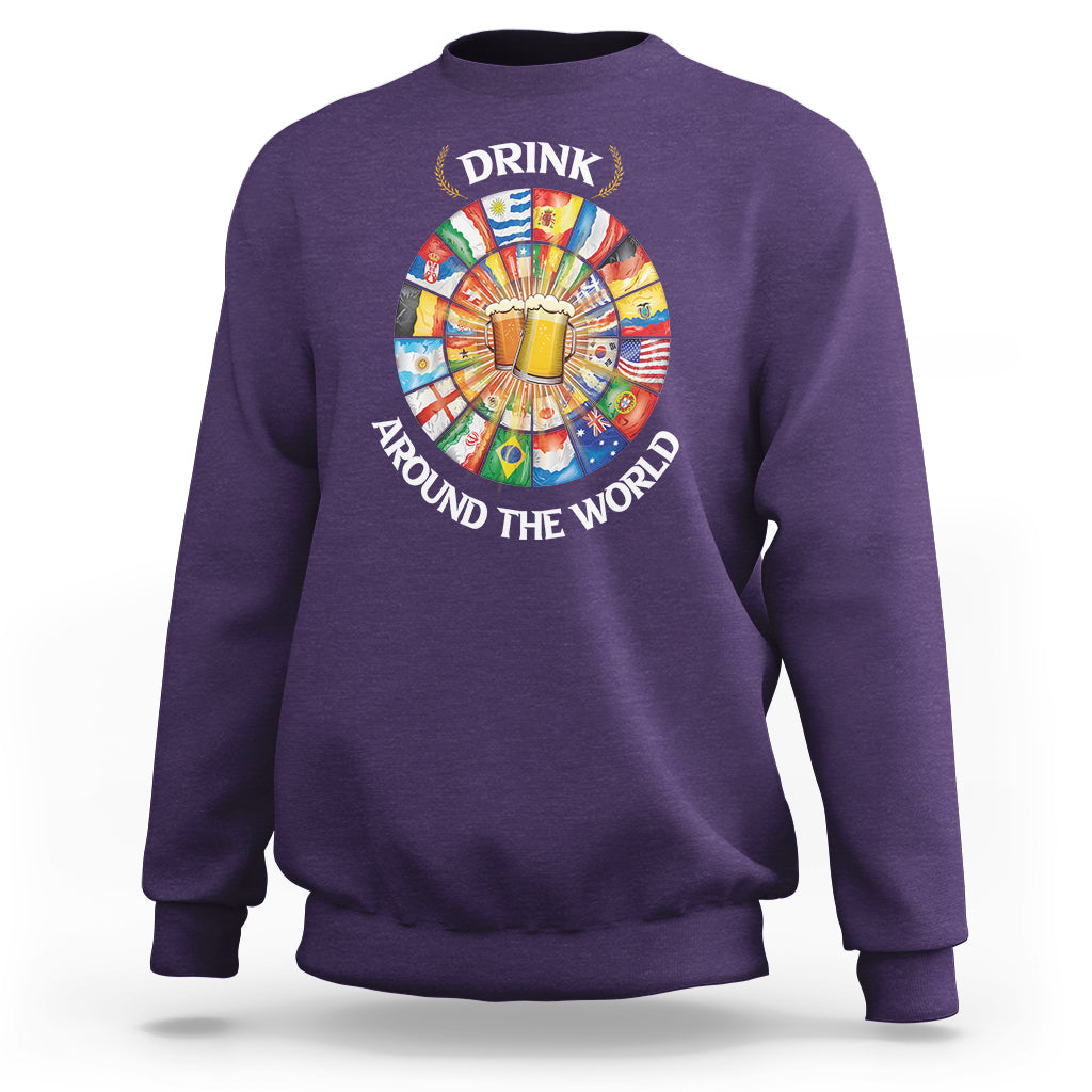 Travel For Beer Lover Sweatshirt Drinking Around The World Traveling - Wonder Print Shop