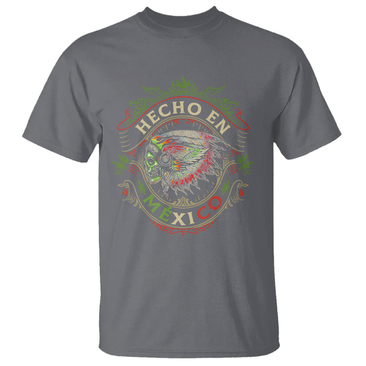 Hecho En Mexico T Shirt Aztec Skull Made In Mexico Mexican - Wonder Print Shop