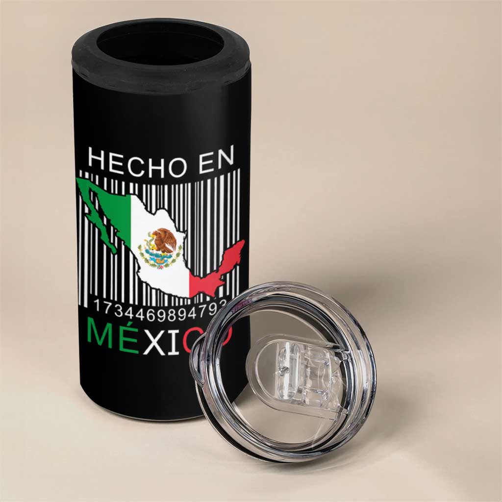 Mexican Pride 4 in 1 Can Cooler Tumbler Hecho En Mexico Flag Barcode