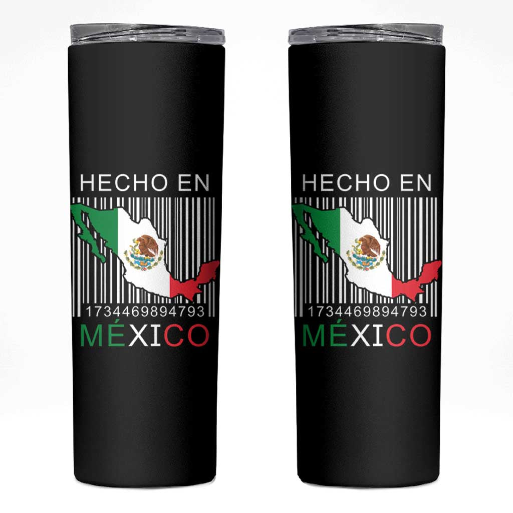 Mexican Pride Skinny Tumbler Hecho En Mexico Flag Barcode