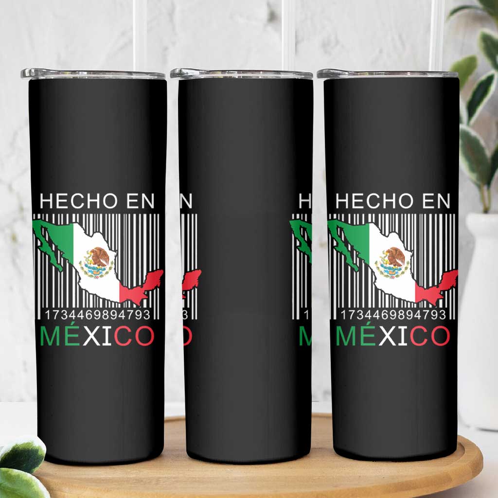 Mexican Pride Skinny Tumbler Hecho En Mexico Flag Barcode