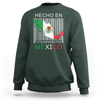 Mexican Pride Sweatshirt Hecho En Mexico Flag Barcode - Wonder Print Shop