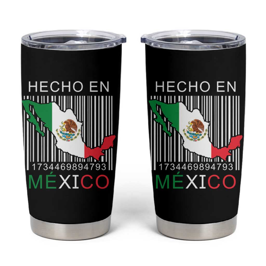 Mexican Pride Tumbler Cup Hecho En Mexico Flag Barcode