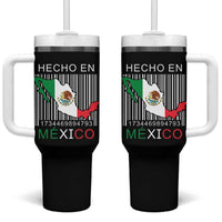 Mexican Pride Tumbler With Handle Hecho En Mexico Flag Barcode