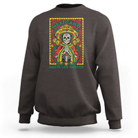 Mexican Pride Sweatshirt Mexicano Hasta Los Huesos Skeleton Sombrero - Wonder Print Shop