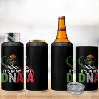 Mexican Pride 4 in 1 Can Cooler Tumbler It's In My DNA Mexico Flag Proud Hispanic
