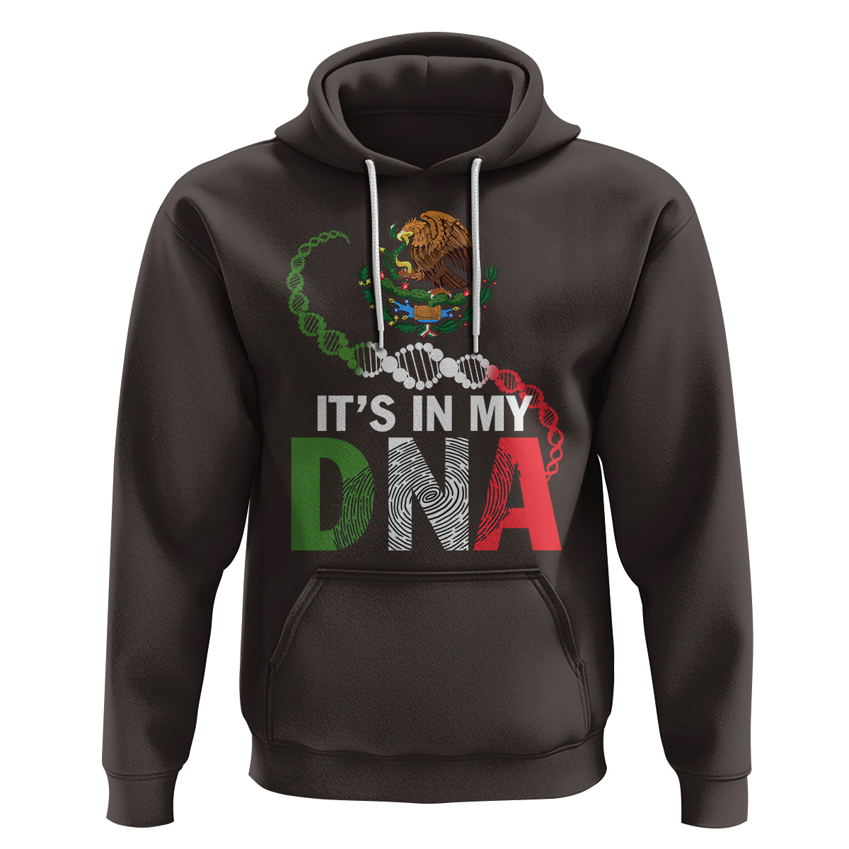 Mexican Pride Hoodie It's In My DNA Mexico Flag Proud Hispanic - Wonder Print Shop
