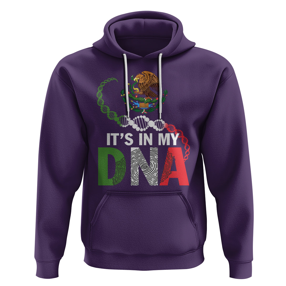Mexican Pride Hoodie It's In My DNA Mexico Flag Proud Hispanic - Wonder Print Shop