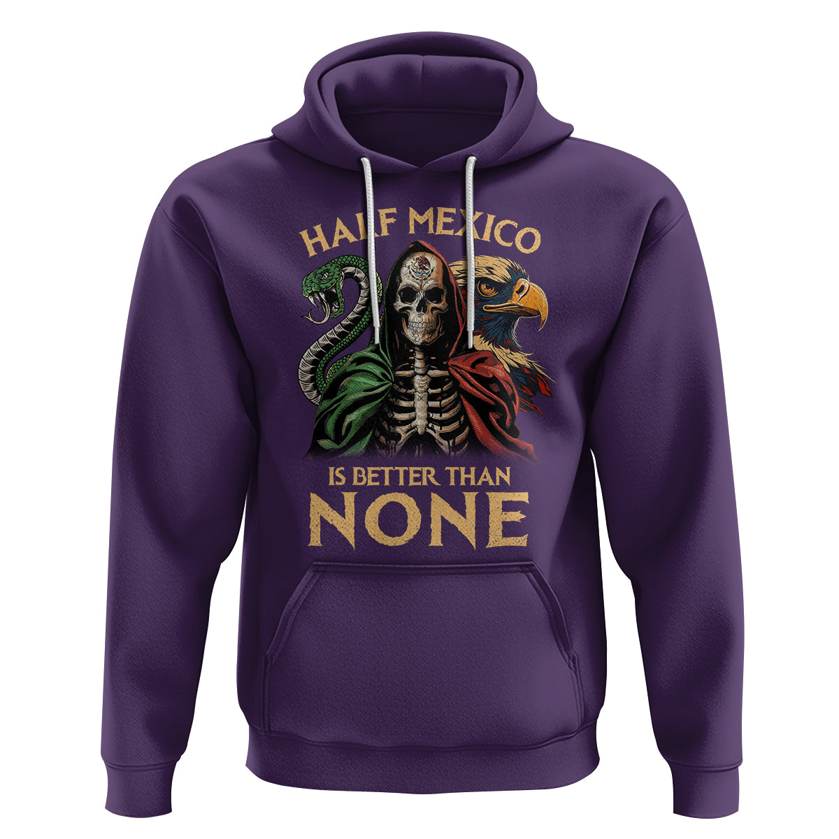 Mexico Pride Hoodie Half Mexican Is Better Than None - Wonder Print Shop