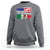 Mexican American Sweatshirt Yes I'm Both Of Them USA Mexico Flag Hispanic - Wonder Print Shop
