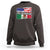 Mexican American Sweatshirt Yes I'm Both Of Them USA Mexico Flag Hispanic - Wonder Print Shop