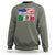 Mexican American Sweatshirt Yes I'm Both Of Them USA Mexico Flag Hispanic - Wonder Print Shop