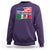 Mexican American Sweatshirt Yes I'm Both Of Them USA Mexico Flag Hispanic - Wonder Print Shop