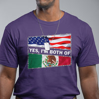 Mexican American T Shirt Yes I'm Both Of Them USA Mexico Flag Hispanic - Wonder Print Shop