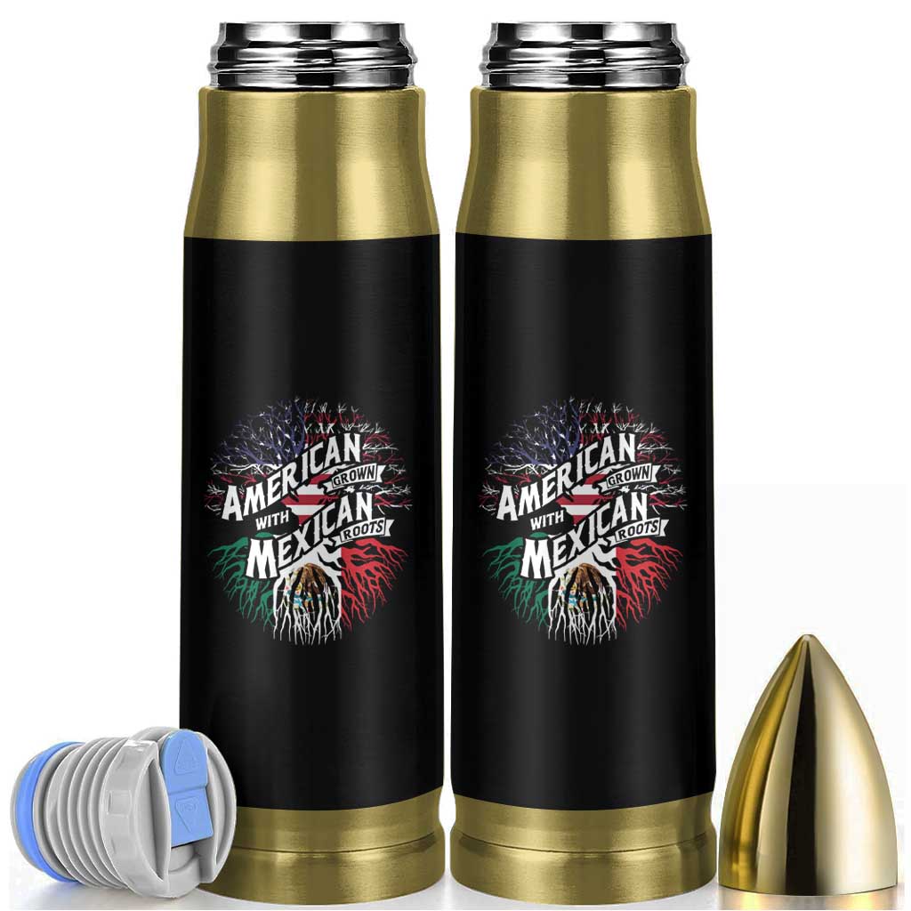 American Grown With Mexican Roots Bullet Tumbler