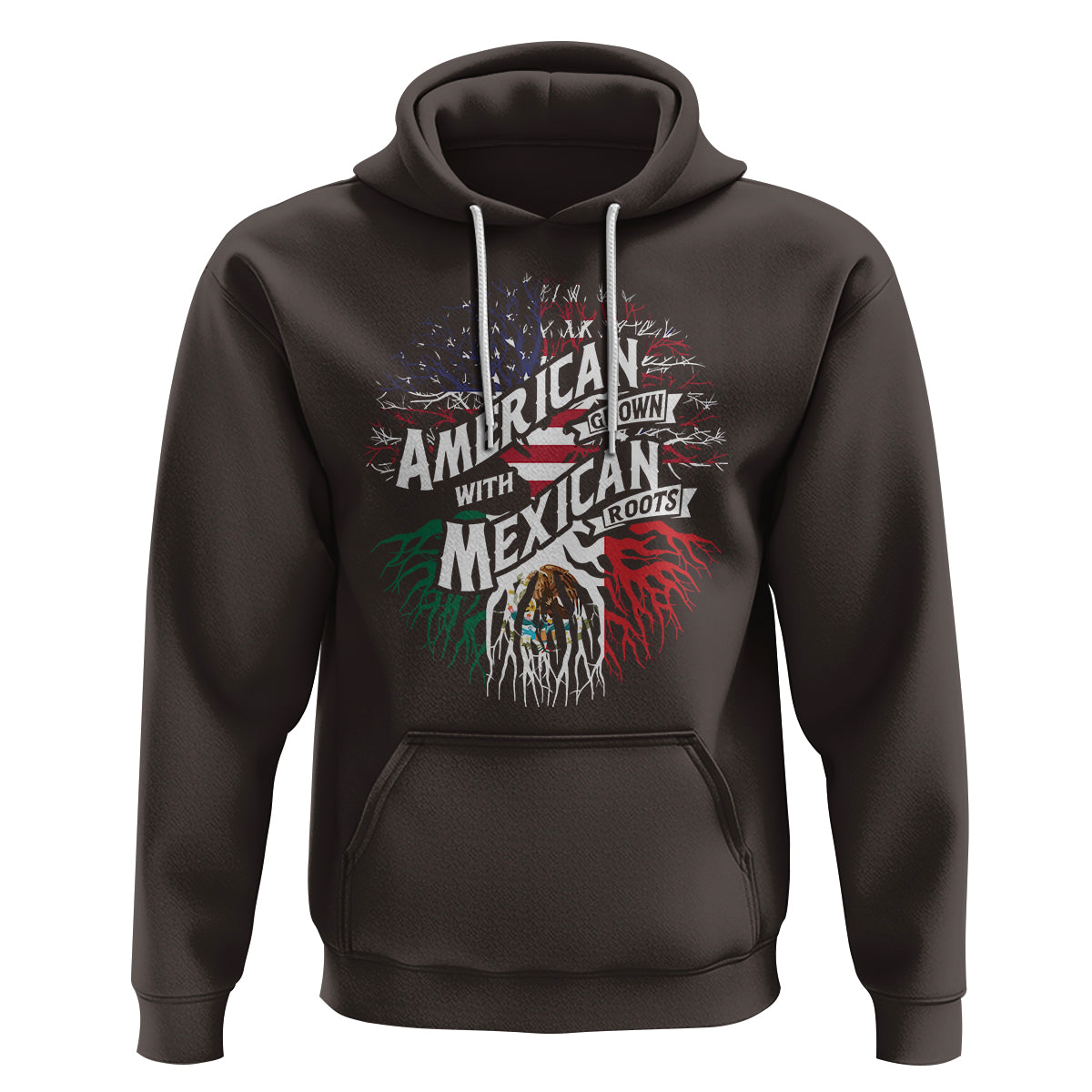 American Grown With Mexican Roots Hoodie - Wonder Print Shop
