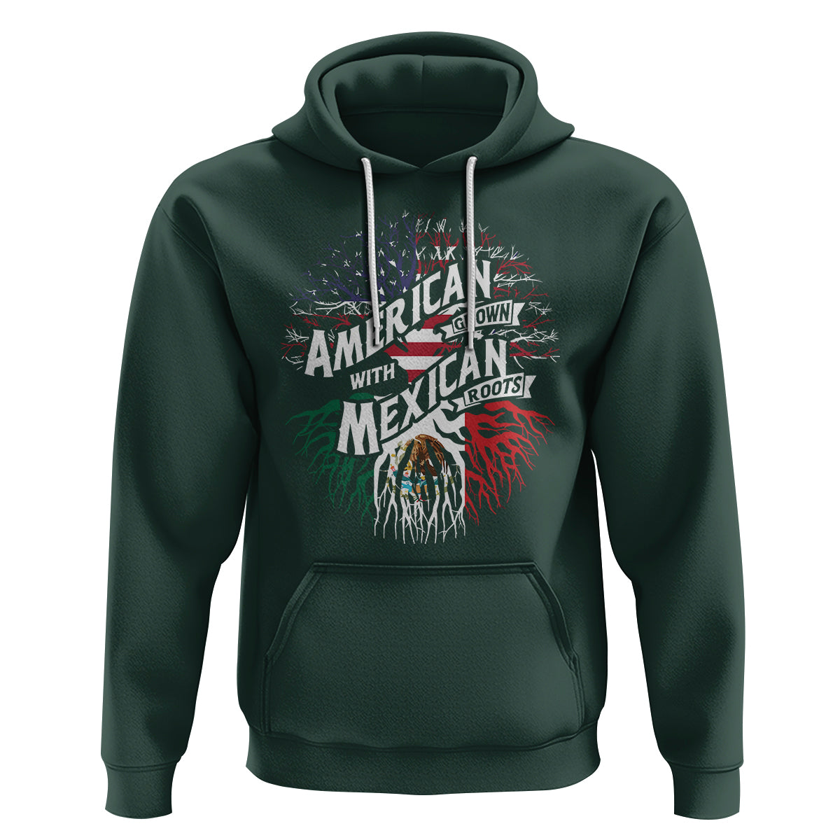 American Grown With Mexican Roots Hoodie - Wonder Print Shop