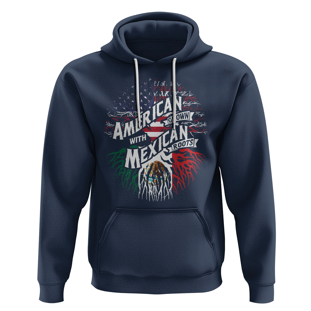 American Grown With Mexican Roots Hoodie - Wonder Print Shop