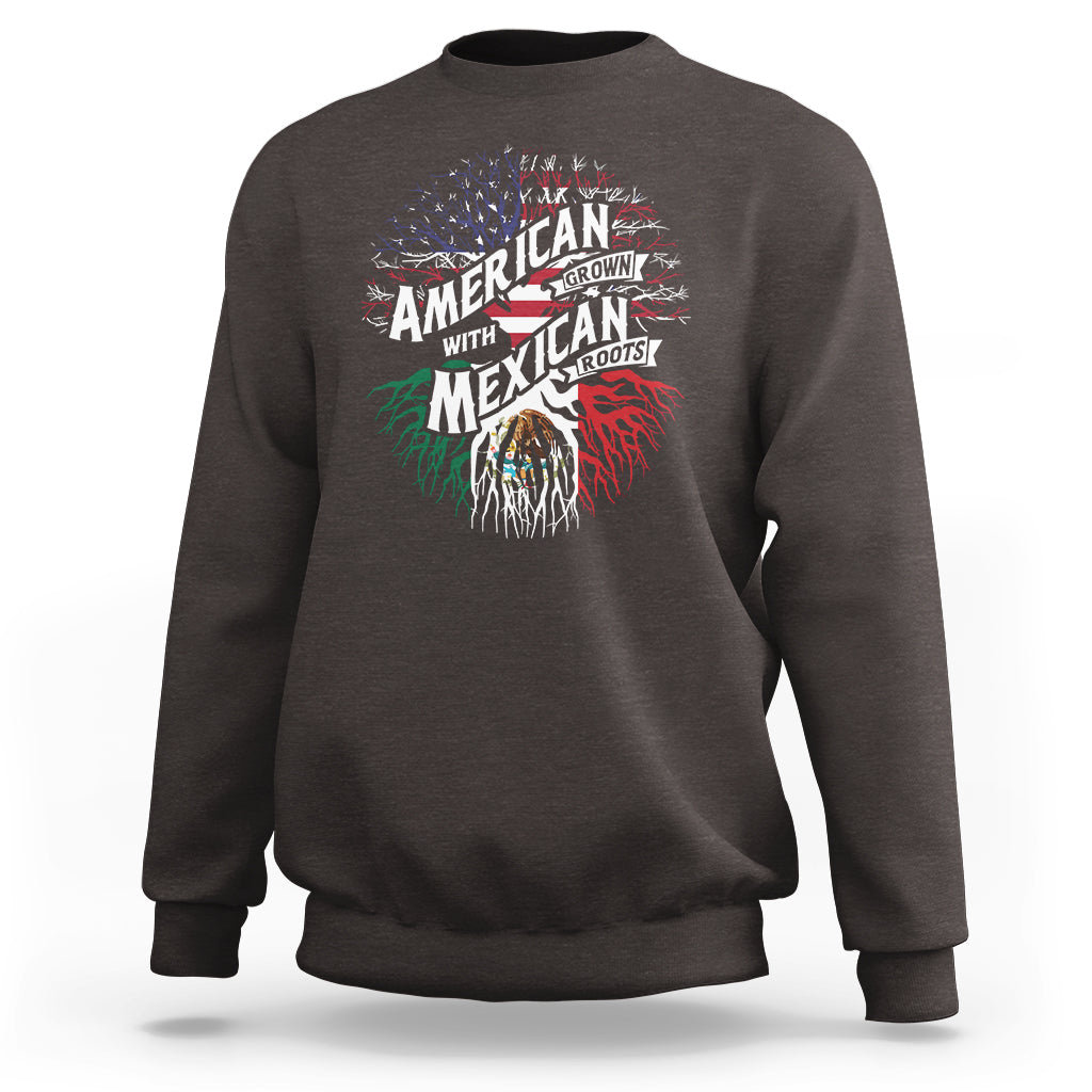 American Grown With Mexican Roots Sweatshirt - Wonder Print Shop