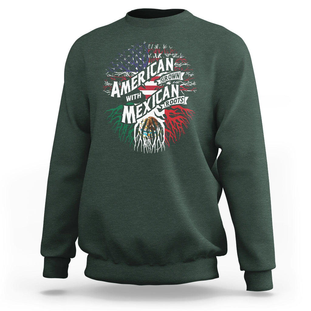 American Grown With Mexican Roots Sweatshirt - Wonder Print Shop