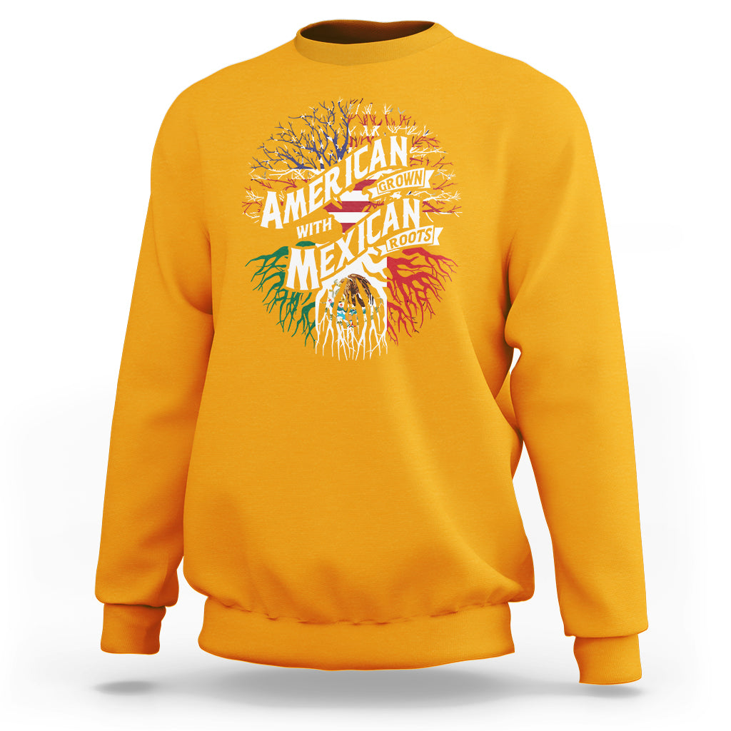 American Grown With Mexican Roots Sweatshirt - Wonder Print Shop