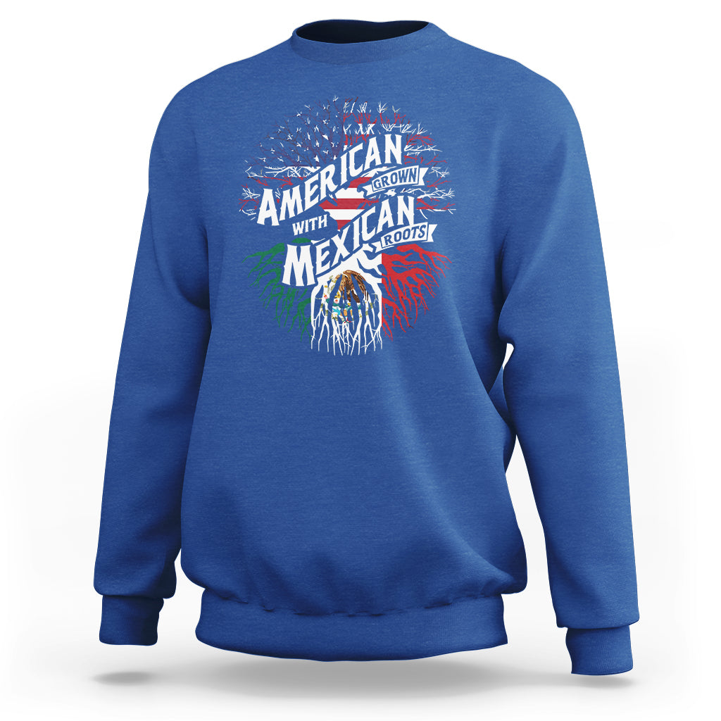 American Grown With Mexican Roots Sweatshirt - Wonder Print Shop