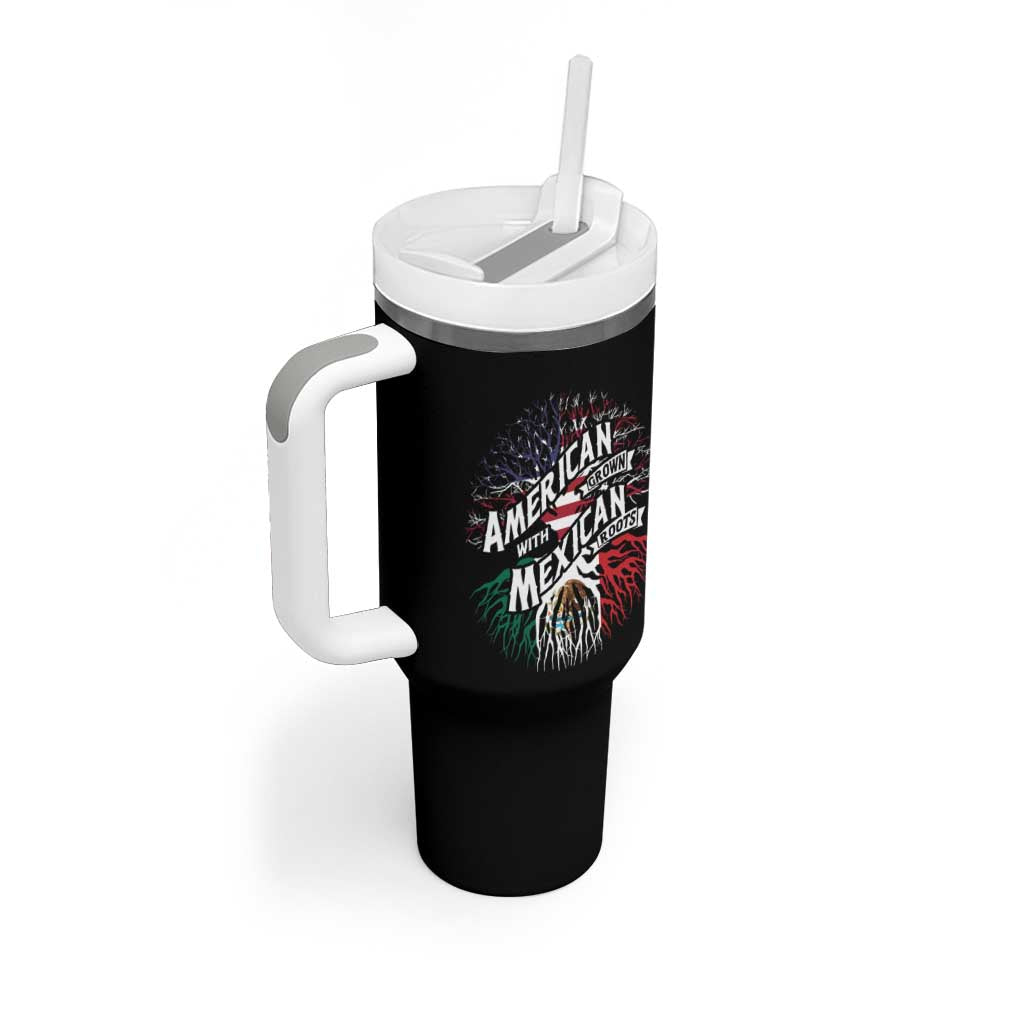 American Grown With Mexican Roots Tumbler With Handle