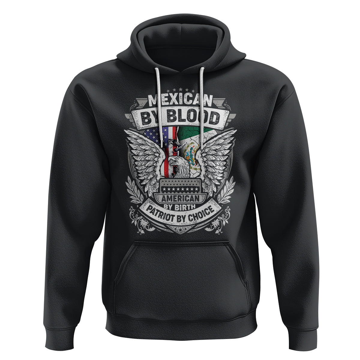 Mexican By Blood American By Birth Patriot By Choice Hoodie - Wonder Print Shop