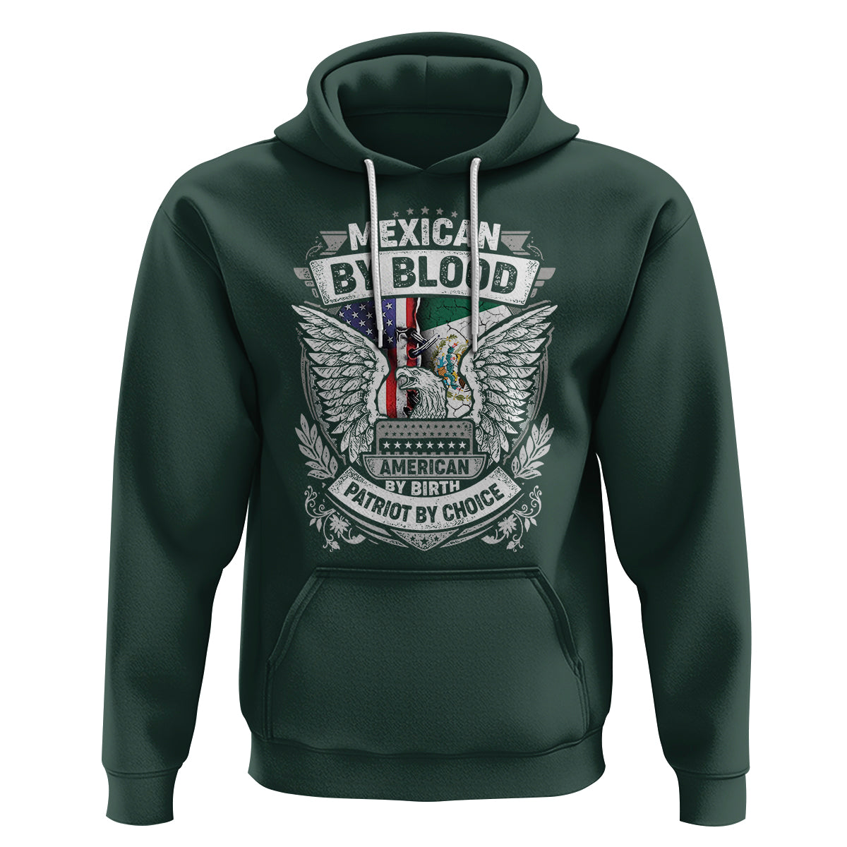 Mexican By Blood American By Birth Patriot By Choice Hoodie - Wonder Print Shop