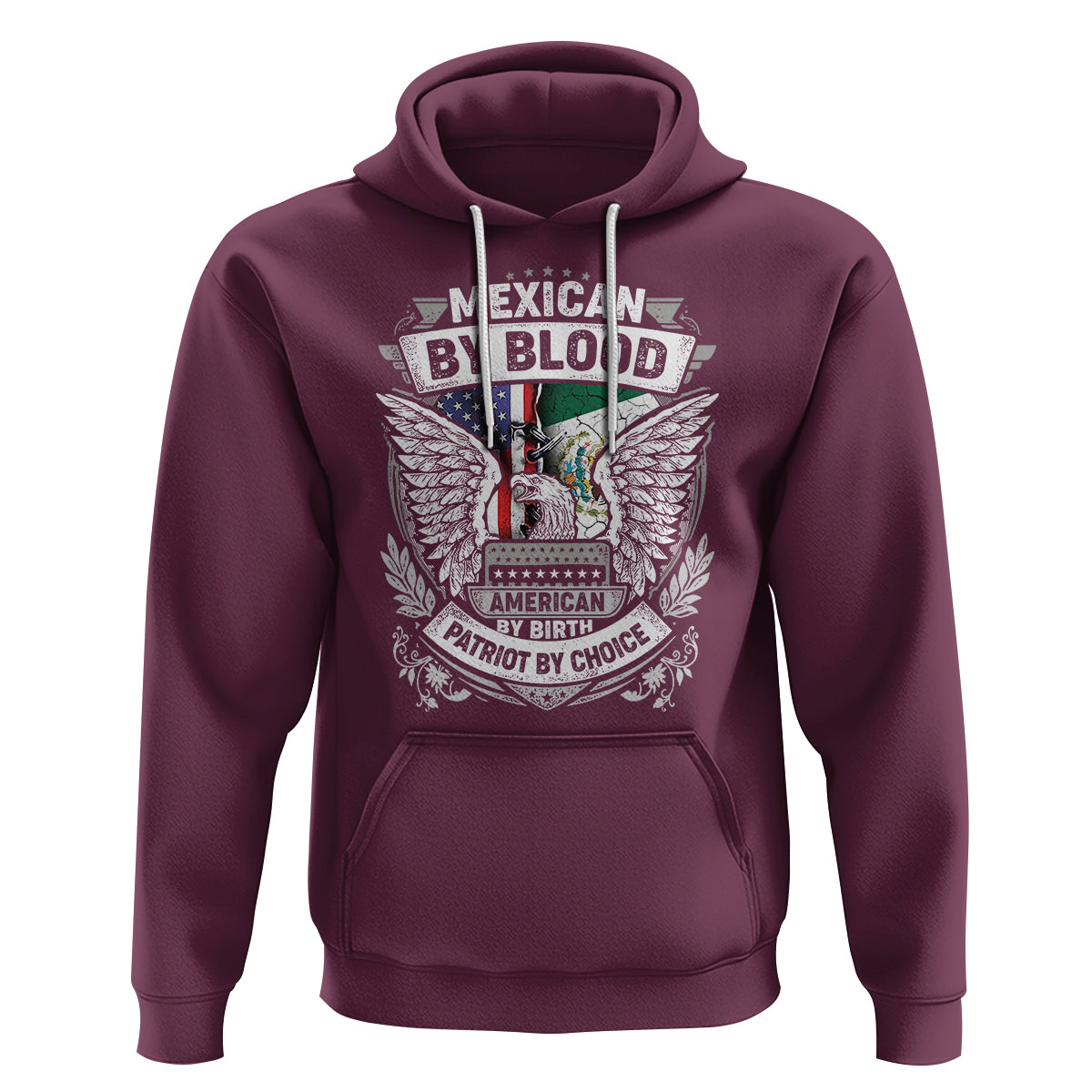 Mexican By Blood American By Birth Patriot By Choice Hoodie - Wonder Print Shop