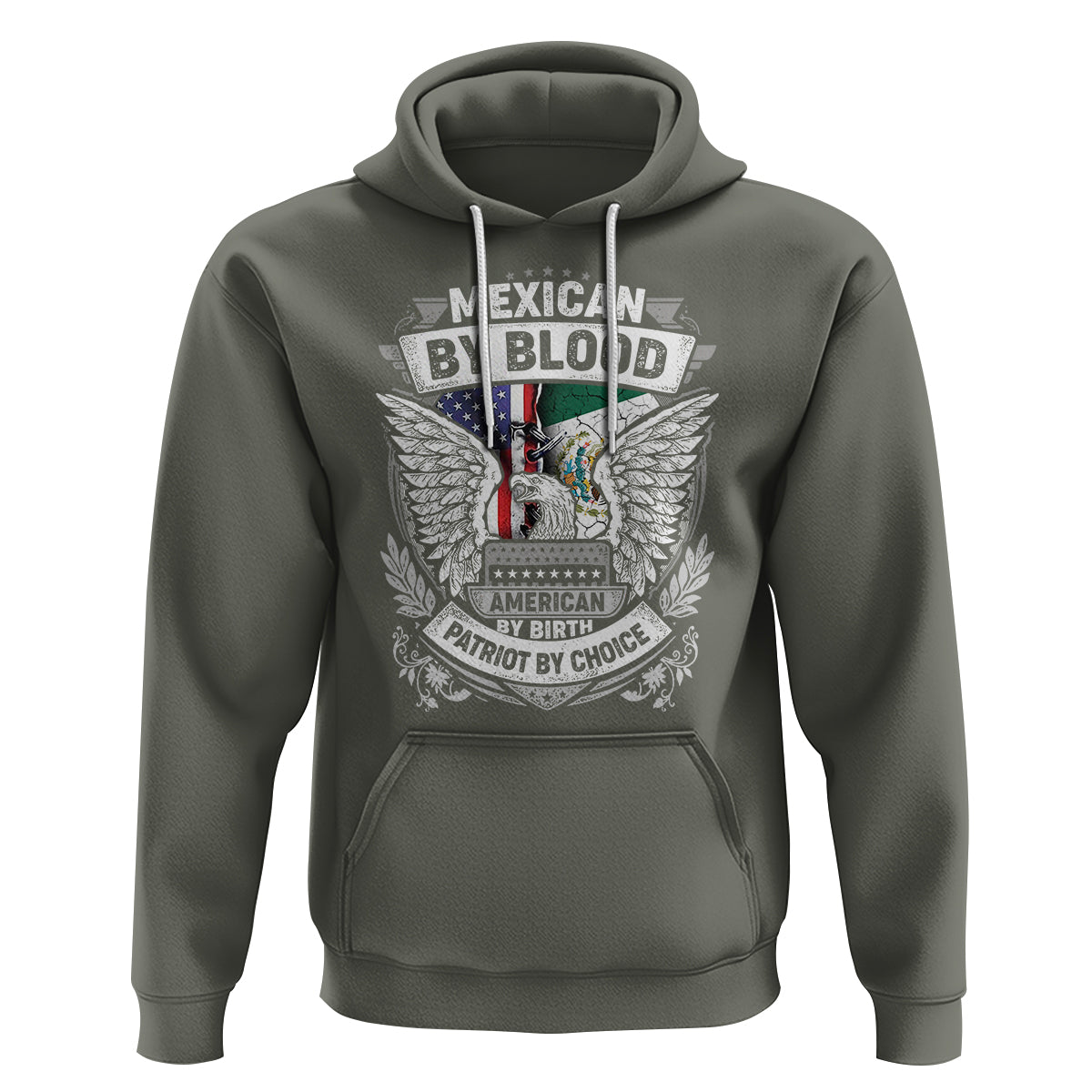 Mexican By Blood American By Birth Patriot By Choice Hoodie - Wonder Print Shop