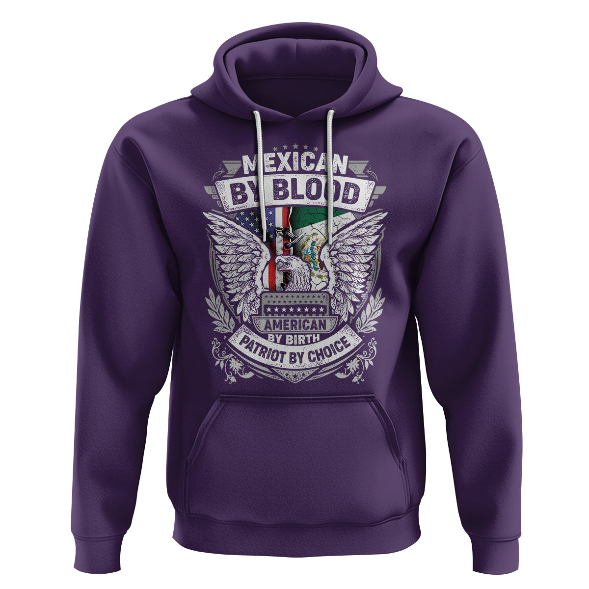 Mexican By Blood American By Birth Patriot By Choice Hoodie - Wonder Print Shop