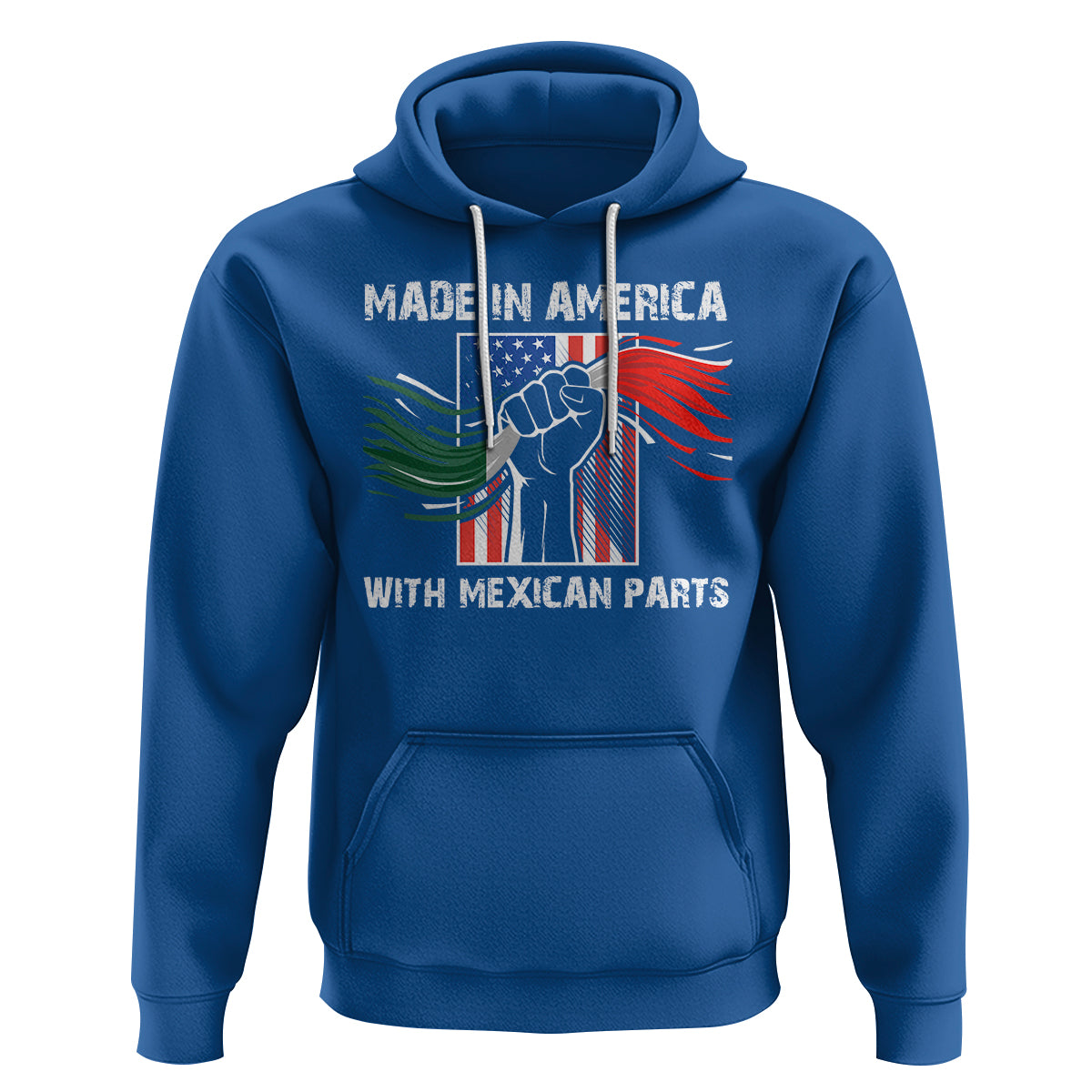 Made In America with Mexican Parts Hoodie - Wonder Print Shop