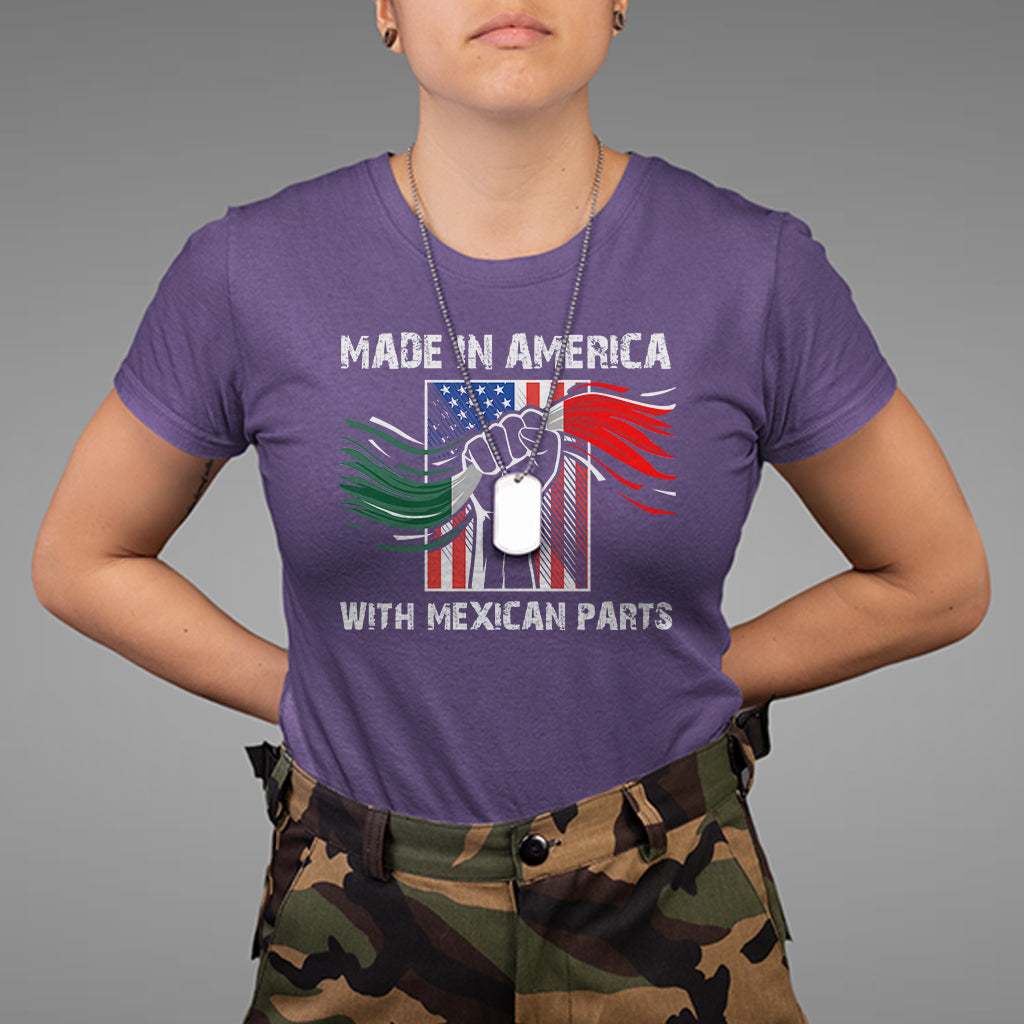 Made In America with Mexican Parts T Shirt - Wonder Print Shop