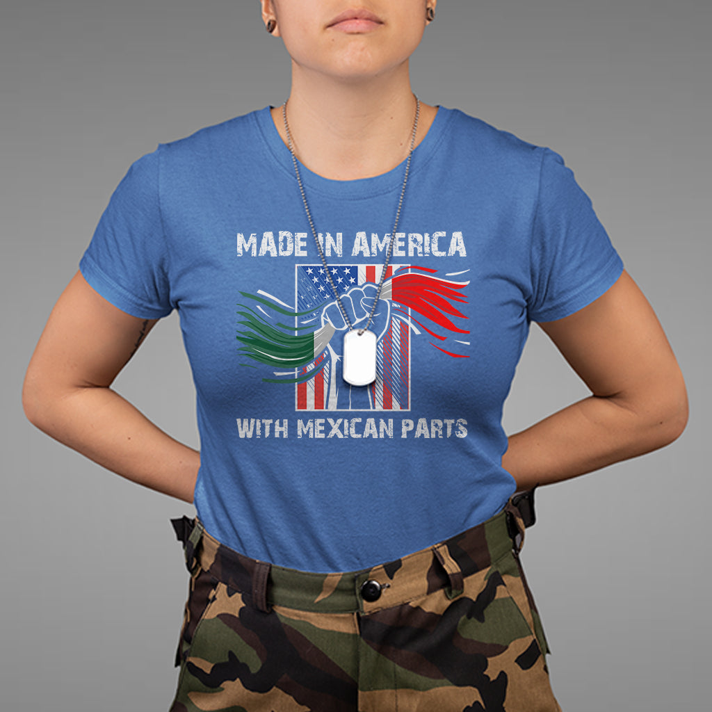 Made In America with Mexican Parts T Shirt - Wonder Print Shop