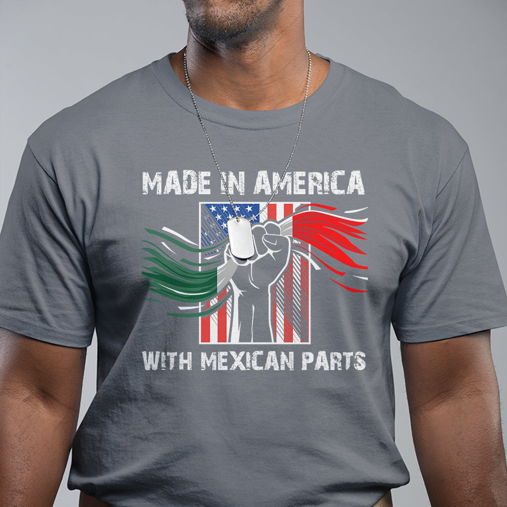 Made In America with Mexican Parts T Shirt - Wonder Print Shop